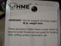6 HME Hooks For Tree Stand Accessories Calls Binoculars Hunting Equipment