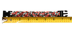 Paracord Bracelet SW Coral & Blue 550 Cobra Stitch Fits 5-3/4 Inch Made USA