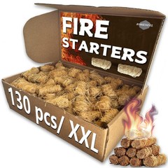 130 pcs Large Fire Starters, Natural Fire Starter for Campfires, Firestarters…