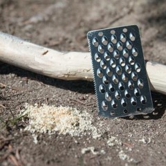 READYMAN STAINLESS STEEL TINDER SCRAPER AND FLINT FIRE STARTER SURVIVAL CAMPING