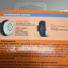OFF! Clip-On Mosquito Repellent Fan Unit with 1 Refill, 12 Hours Protection