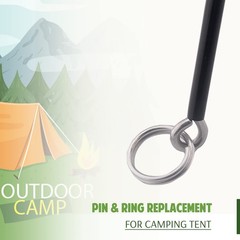 BRILLIANCE4U Tent Pin & Ring Replacement, Pole Connectors, Single