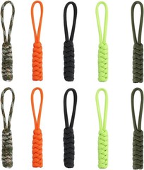 10 Set Paracord Zipper Pull Braided Lanyard Key Chain Backpack Lanyard