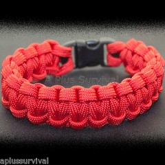 Red Paracord Emergency Rope Survival Bracelet 9 Feet 7 Strand 550 LB