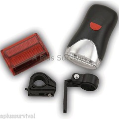 2 Piece Set – Flashlight & Safety Red Flashing for Bikes Joggers Kids Hikers