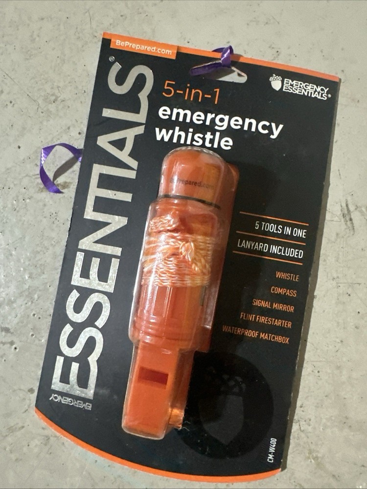 5 n’ 1 Survival Aid Tool-compass/match case/whistle/fireflint/mirror