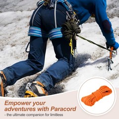 650 Paracord 49 Feet 4mm 9 Strand Parachutes Cord Spool Orange
