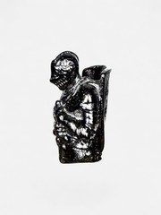 Knight Helmet Lanyard Bead Black Color EDC Paracord Knife Charm Pendant