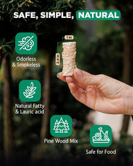 370 Pcs Natural Fire Starters – Quick Ignite for Campfires & Grills
