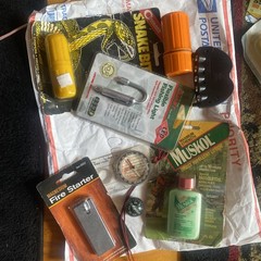 Lot Camping,Car,Hiking,compass, firestarter, snake bite mosquito Light CL6