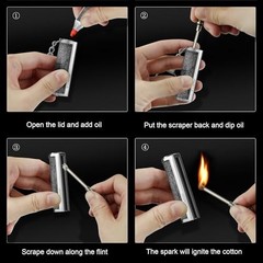 Matchstick, Permanent Match Strike Set 10000 Times, Emergency fire Lion+lion