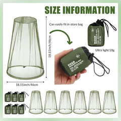 4 Pack Mosquito Bug Net Mesh for Head Mosquito Net Face Fly Netting Hood from In