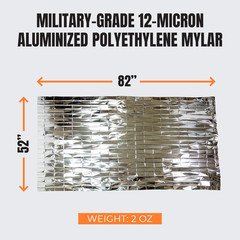 Emergency Mylar Thermal Blankets (4-Pack), Pocket Sized for Emergencies, Camping