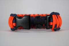 550 Paracord Survival Bracelet King Cobra Navy/Safety Orange «Made in the USA»