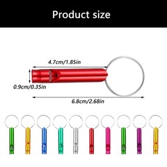 Rustproof Survival Equipment Aluminum Alloy Whistle for Survival Lifesaving