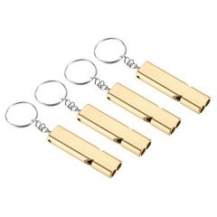 Emergency Survival Whistle, 4pcs Double Whistle Tubes Super Strong Aluminum