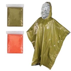 1-4pc Reusable Mylar Thermal Blanket Poncho Emergency Survival Rain Camping Gear