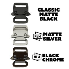 Matte Silver Mini Tactical Style Clasp Quick Release Paracord Buckle Bracelet