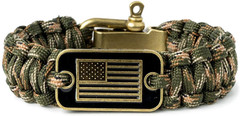 Hero Company Camo Paracord Bracelet Tactical Survival Bracelet USA Helps Flag