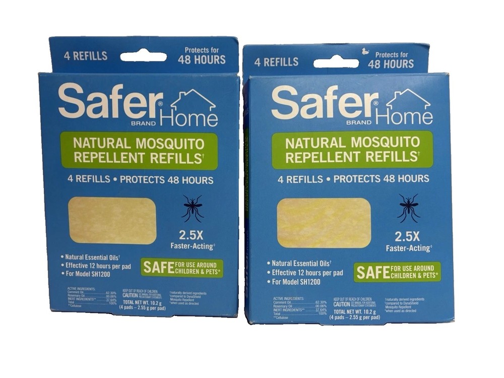 Safer Home SH1200 Mosquito Repellent Refills 8 Pads (2 Pack) 96 Hours Protection