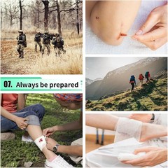 Survival First Aid Kit 171pcs with Gear Emergency Tent and MOLLE Nylon Bag for