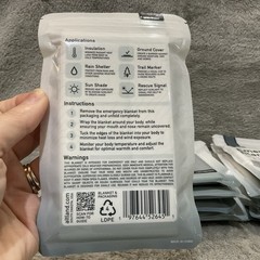 NEW Altland 15 Pack of Emergency Blankets – Individually Packaged – 52” x 82”