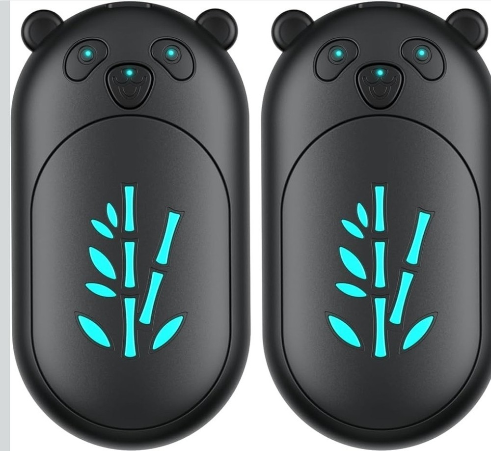 Aaolin Electric Hand Warmer Rechargeable Black Panda 2-Pack