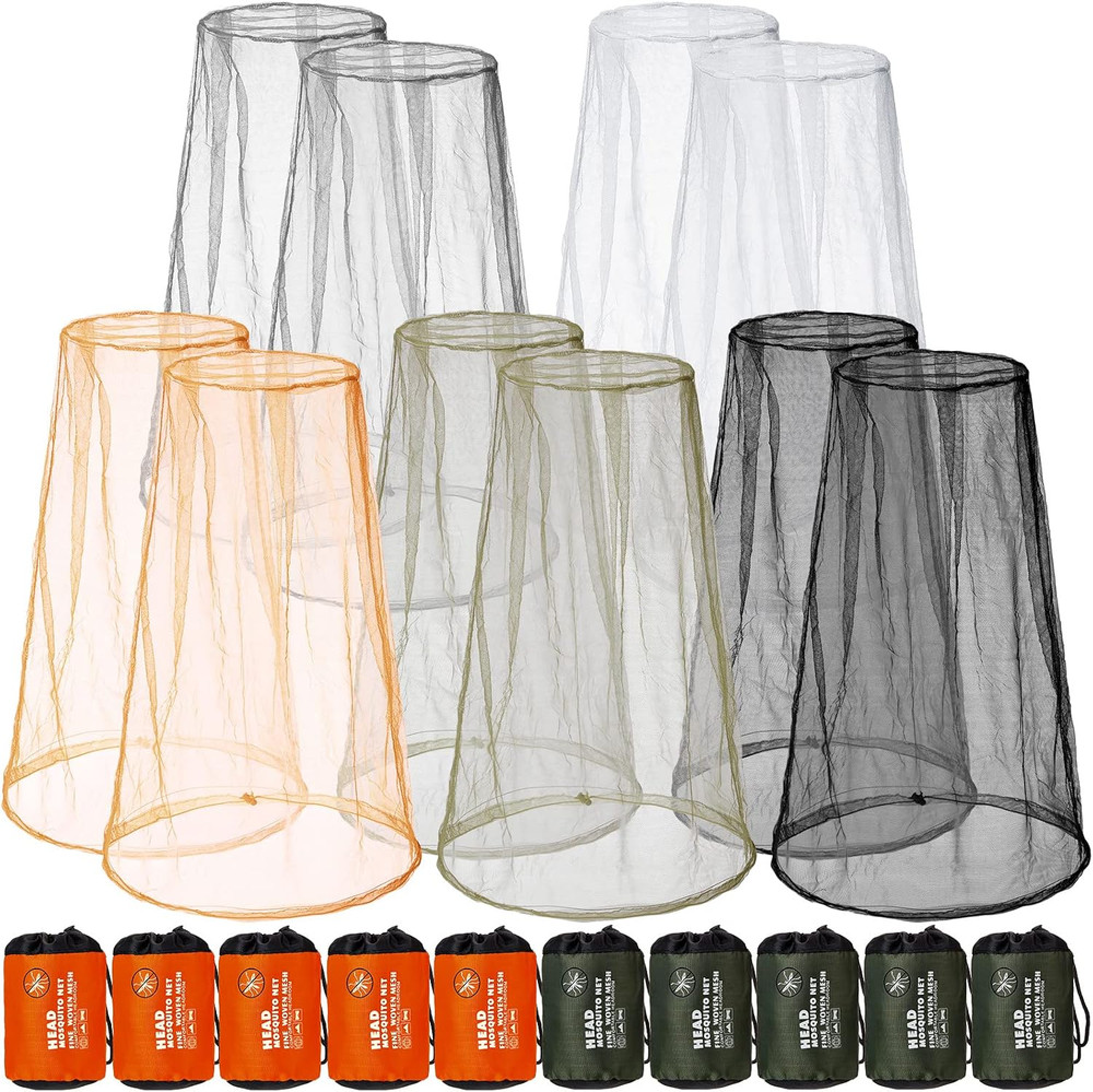 10 Pcs Bug Net for Face Mosquito Face Net Fly Netting Hood from Bugs Summer Head