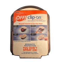 (2) Off! Clip On Mosquito Repellent Fan Unit with Refill 12 Hour Protection