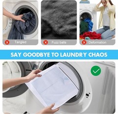 Mesh Laundry Bags for Delicates, 3 Pack Wash in black