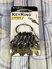 Paracord Wrist Lanyard 14” Key chain W S/S Bead Nite Ize Key Ring & Light