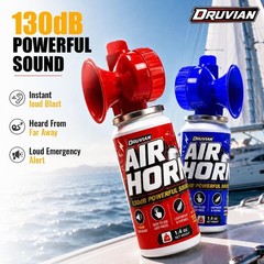Loud 130dB Air Horns – Portable Safety Signal for Boating, Camping, Events – 2 P