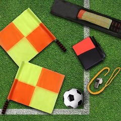 Soccer Referee Flag,Checkered Linesman Flags Set with Storage Bag,Metal Pole …