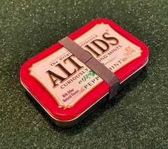 Survival Fire Starter Kit in Altoid Can with Genuine Leather Pouch