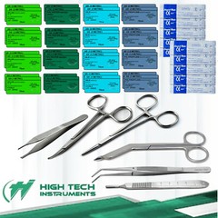 Surgical Suture Kit Basic First Aid Training Set Emergency Trauma Survival 58 Pc
