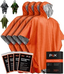 Emergency Mylar Poncho with Hood – Lightweight, Compact Survival Rain Gear for H