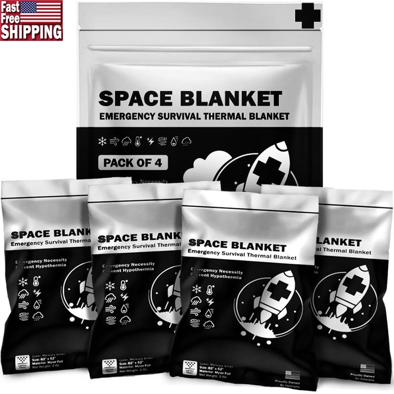 Mylar Emergency Blankets Waterproof Thermal Survival Kits Hiking Disaster Relief
