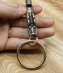 Brass Dragon Whistle Keychain Pendant Pants Chain Bag Pendant Car Key Pendant