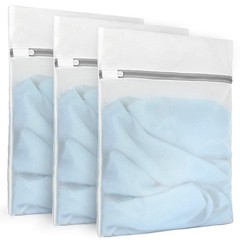 Muchfun 3Pcs Durable Fine Mesh Laundry Bags for Delicates 12 3 Medium, White
