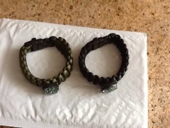 Army Green Paracord Compass Bracelet,Whistle Buckle