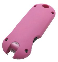 SMART Stun Gun WOMEN Pink Flashlight QUICK RELEASE battery meter RECHARGEABLE