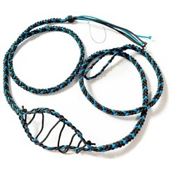 Handcrafted Blue & Black Paracord Braided Old Fashioned Slingshot for Sale