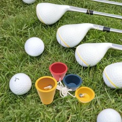 6 Set Driving Range Tee Holder Practice Mat Tees Golf Ball Stand