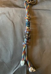 Paracord Keychain or knife lanyard. Bag, backpack, zipper pull. Halloween theme