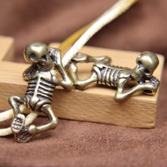 Brass Small Skull Baby Paracord Beads DIY Accessories Handle Lanyard Pendants