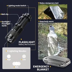 Tactical 28 pc equipment set for camping, fishing, hunting, survival, hunting.