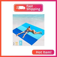 WIWIGO Beach Blanket Mat Waterproof Sandproof for 2-8 Adults Quick Drying