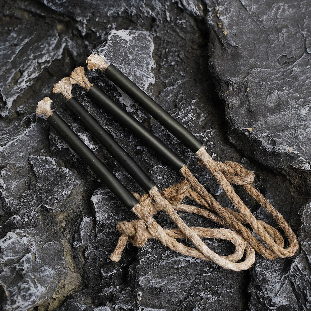 3 Pcs Camping Barbecue Kindling Rope Wick Tinder Cord Cord Survival For Outdoor