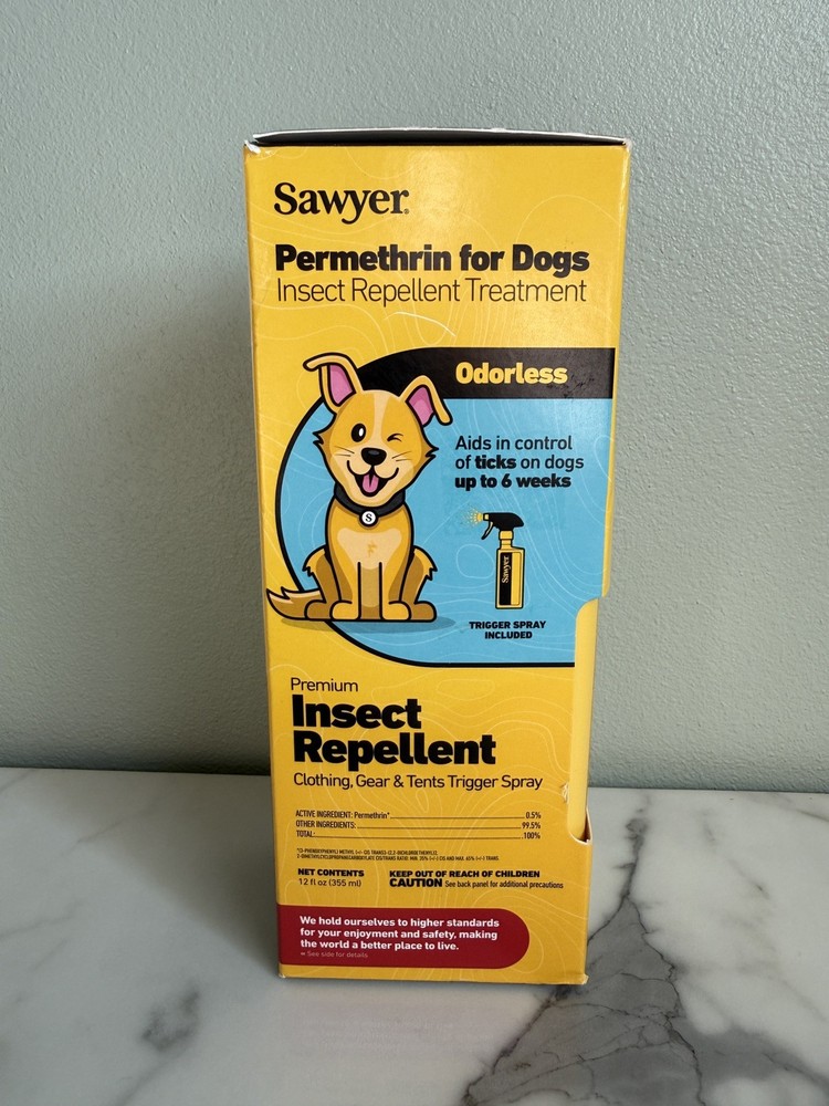 Sawyer Permethrin Insect Repellent Spray for Dogs 12oz Trigger Spray Bottle