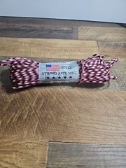 New Atwood Rope MFG Parachute Cord Diamond Blk/red C550 DIAMOND